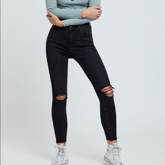 PacSun Denim - Black Distressed High Rise Skinny Jegging